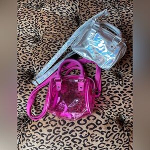 Trendy Pink and Silver Kids Mini Bag Set